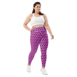 Pixel Hearts Plus Size Leggings (Women's 2XL-6XL)