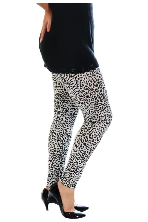Plus Size Black White Animal Print Leggings