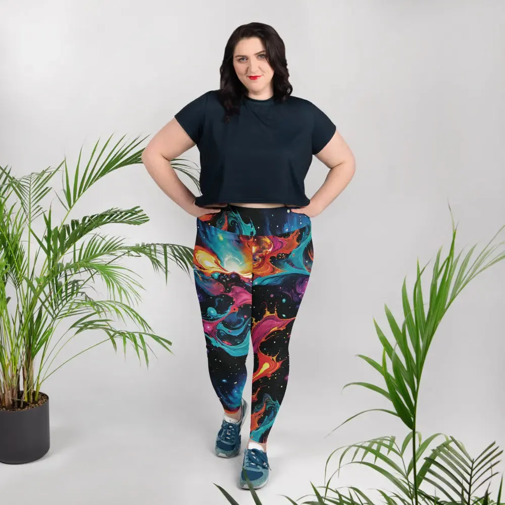 Plus Size Leggings - Astral Tempest