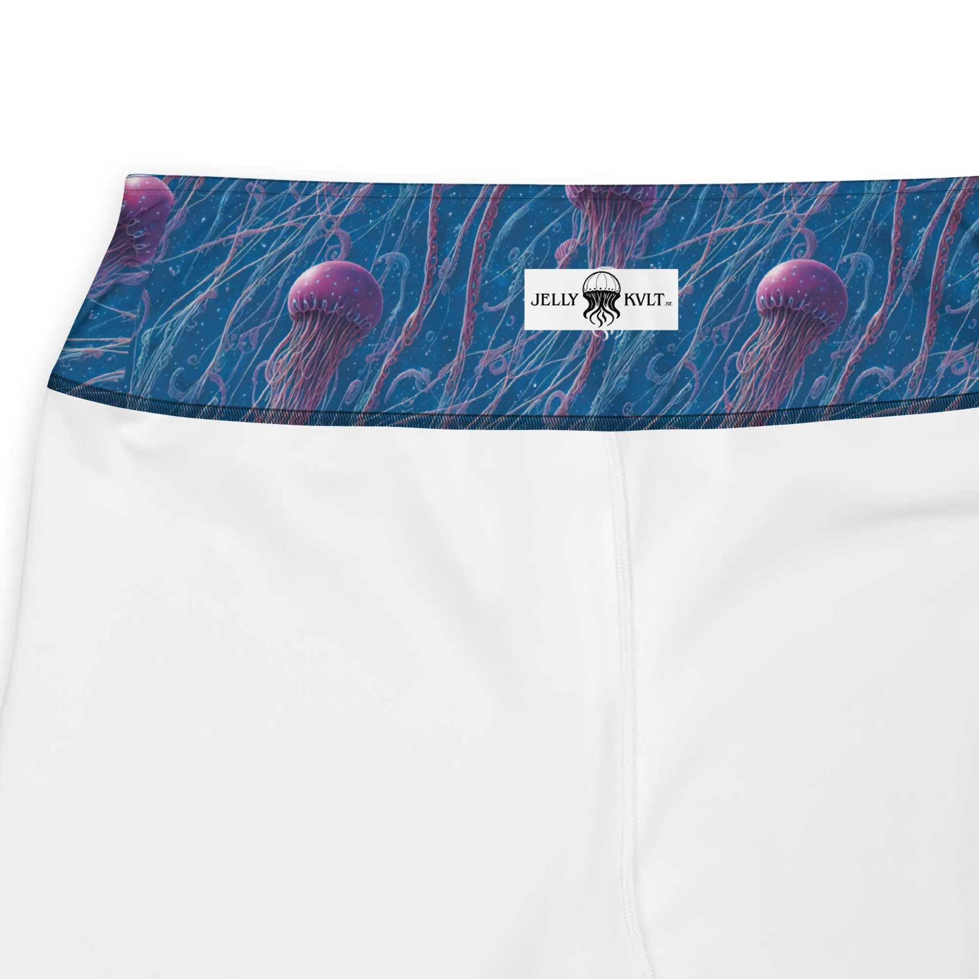 Plus Size Leggings - Blue and Violet Jellyfishes