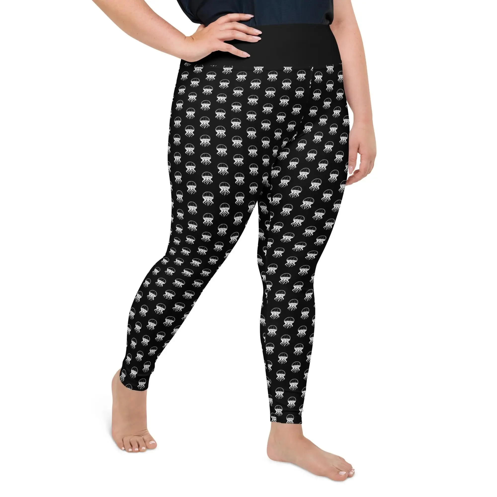 Plus Size Leggings - Jellyfish Invaders