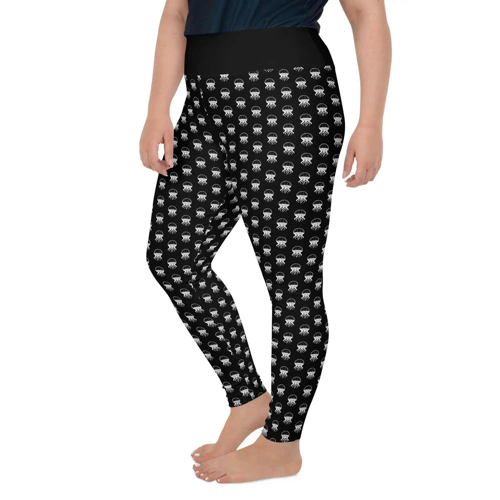 Plus Size Leggings - Jellyfish Invaders
