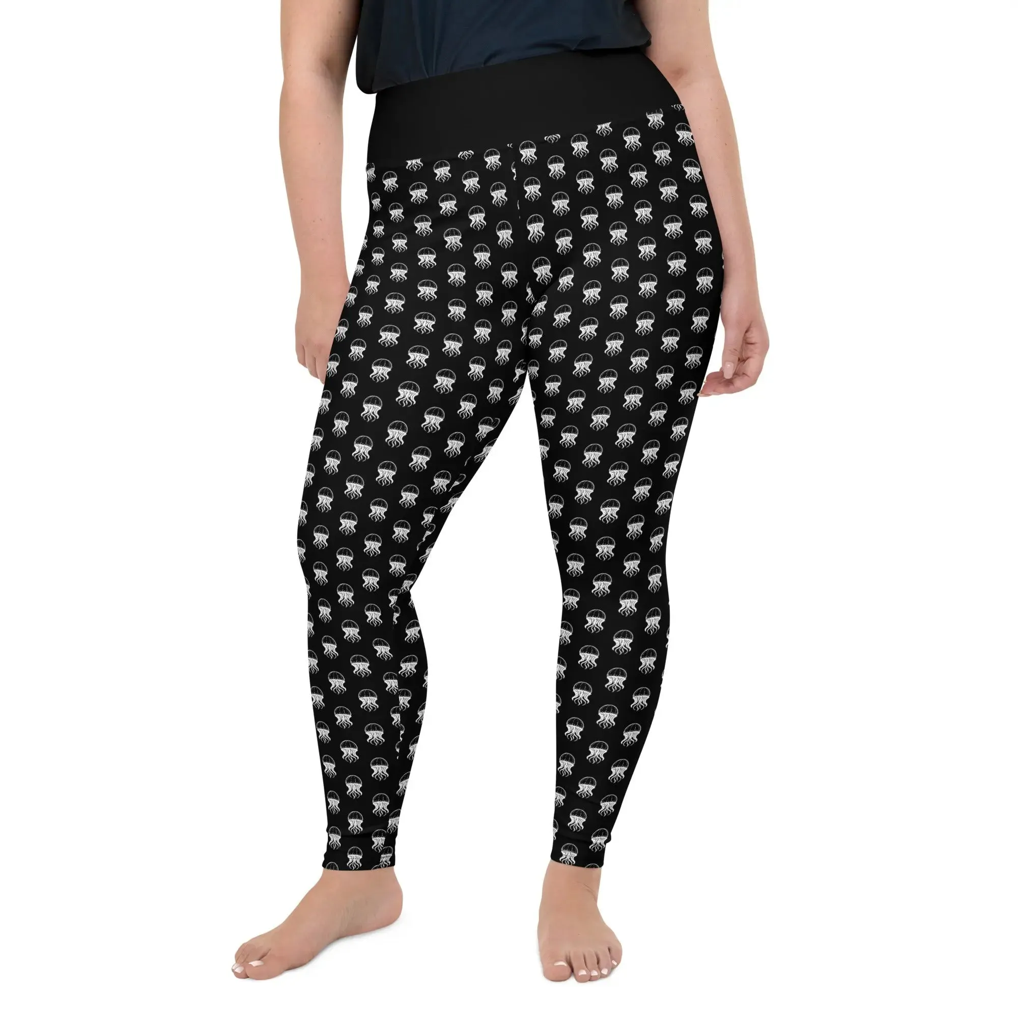 Plus Size Leggings - Jellyfish Invaders