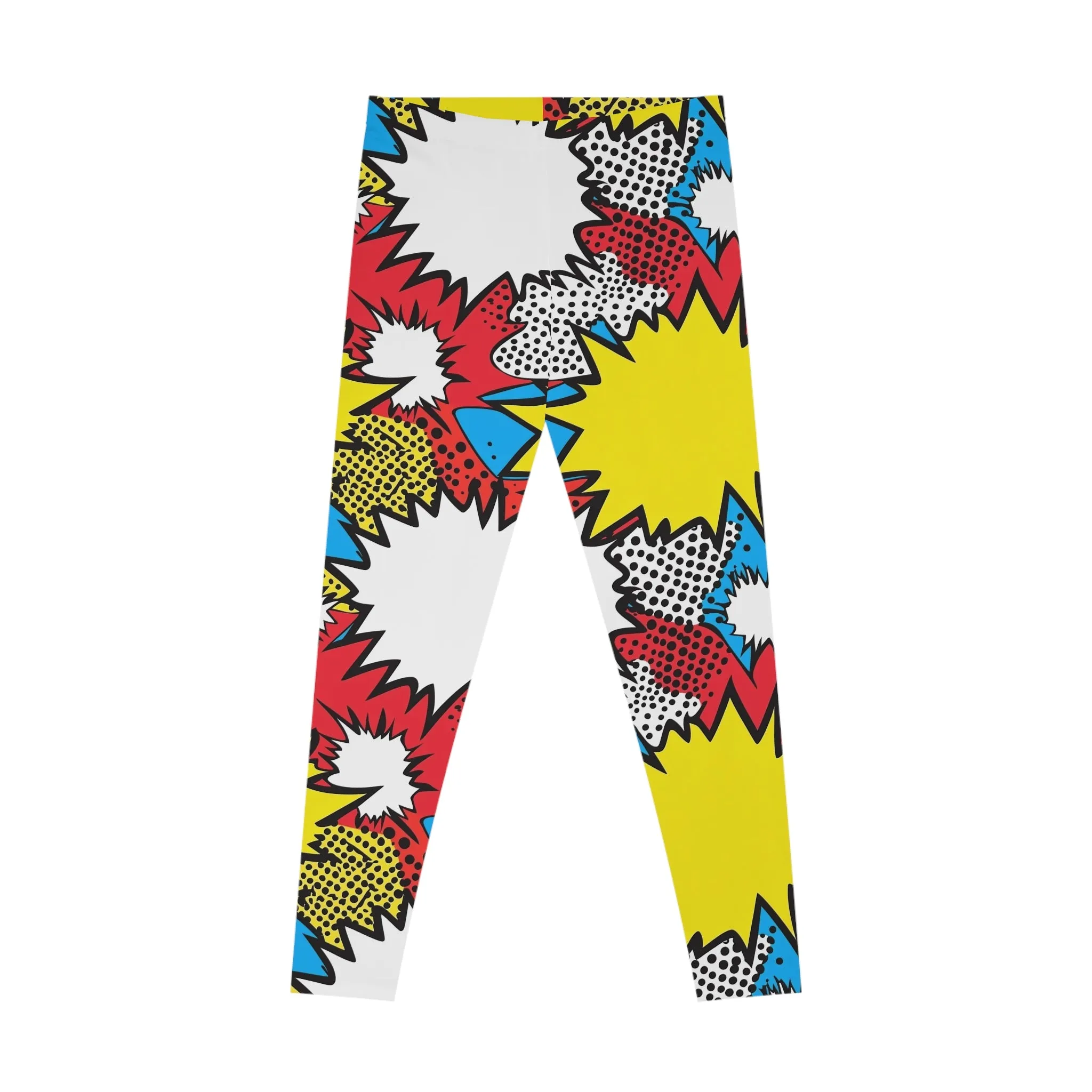 Psychedelic Pop Stretchy Leggings for Active Lifestyle & Everyday Comfort