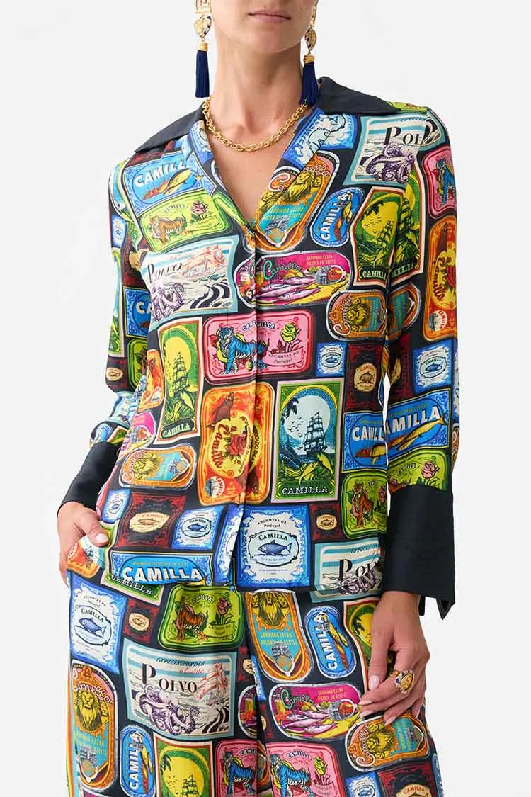Pyjama Shirt in Sal Do Mar