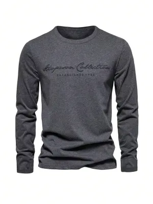 QA Homme Men's Letter Print T-shirt