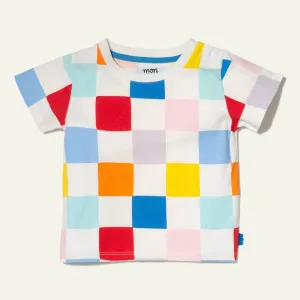 Recycled Cotton Checkered Baby T-shirt