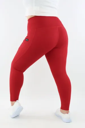 Red - Hybrid 2.0 - Leg Pockets - Full Leggings