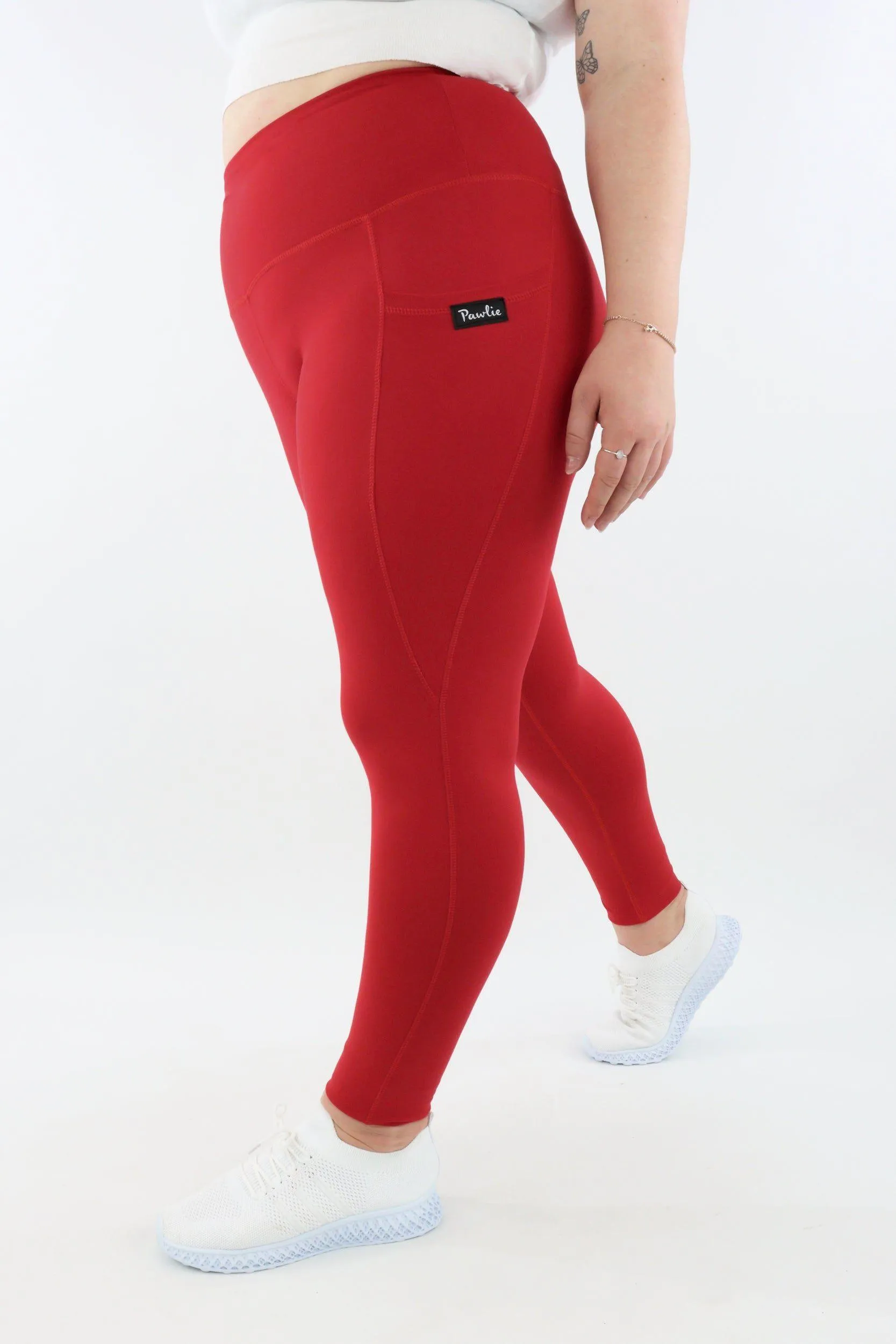Red - Hybrid 2.0 - Leg Pockets - Full Leggings