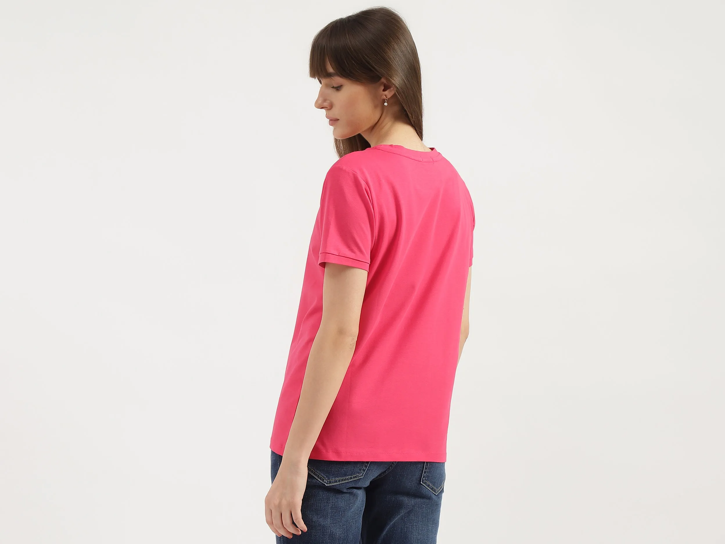 Regular Fit Round Neck Solid T-shirts