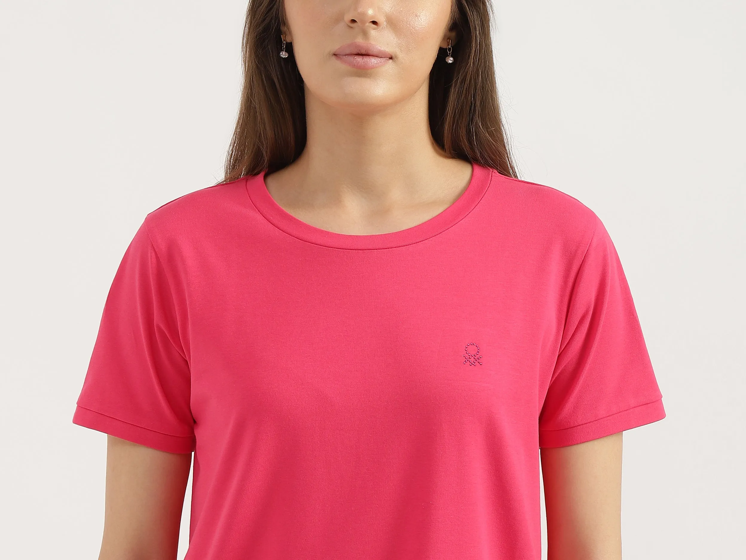 Regular Fit Round Neck Solid T-shirts