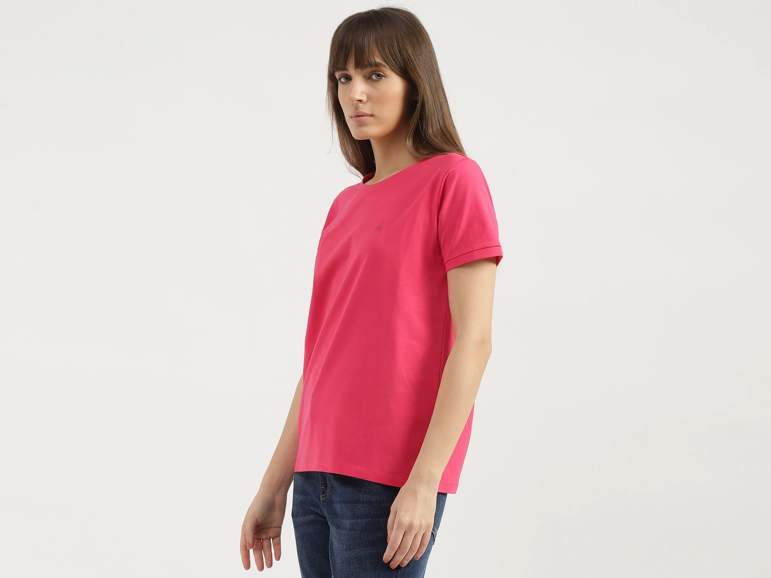 Regular Fit Round Neck Solid T-shirts