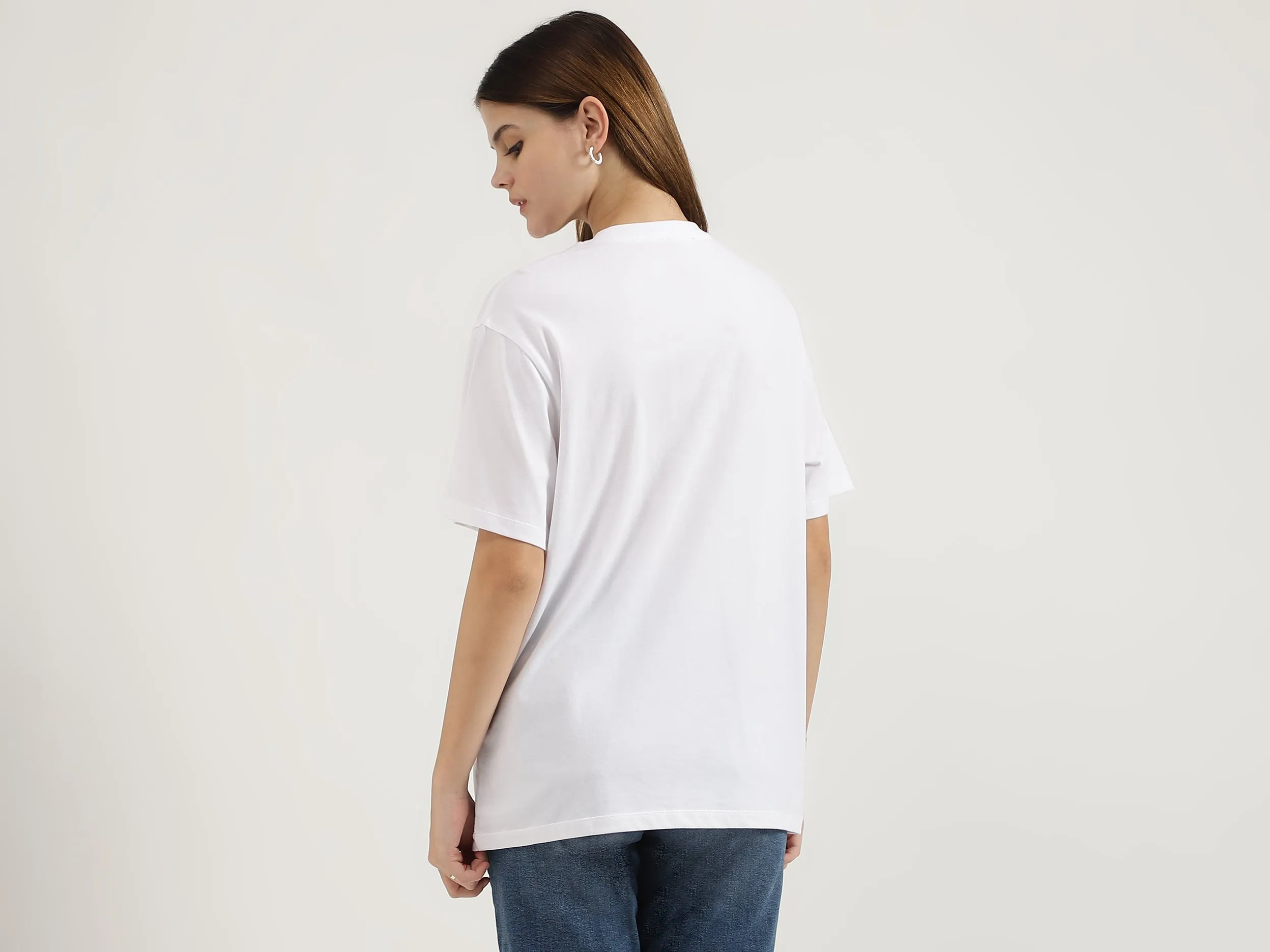 Relaxed Fit Round Neck Floral Print T-Shirts