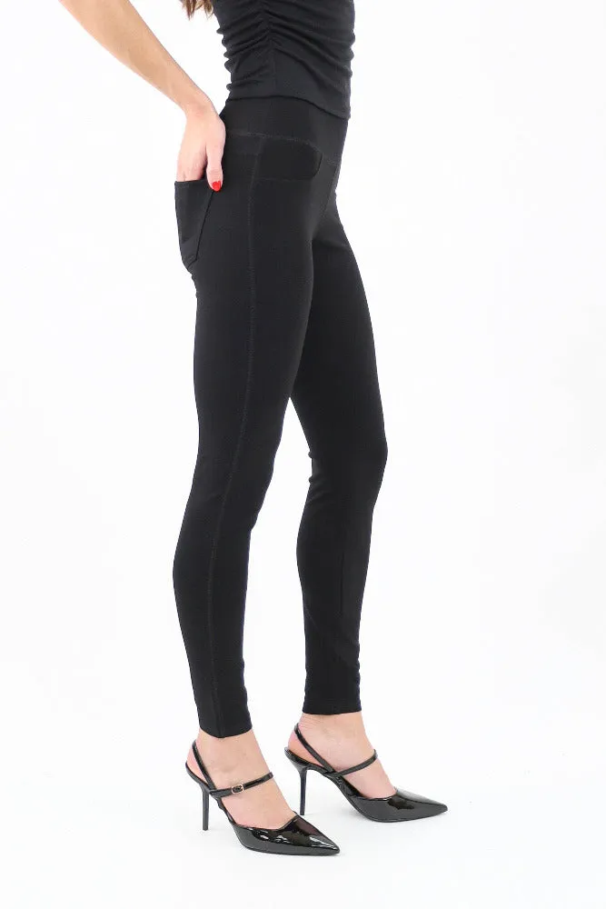 Ricki Pull-On Mid Rise Legging - Black