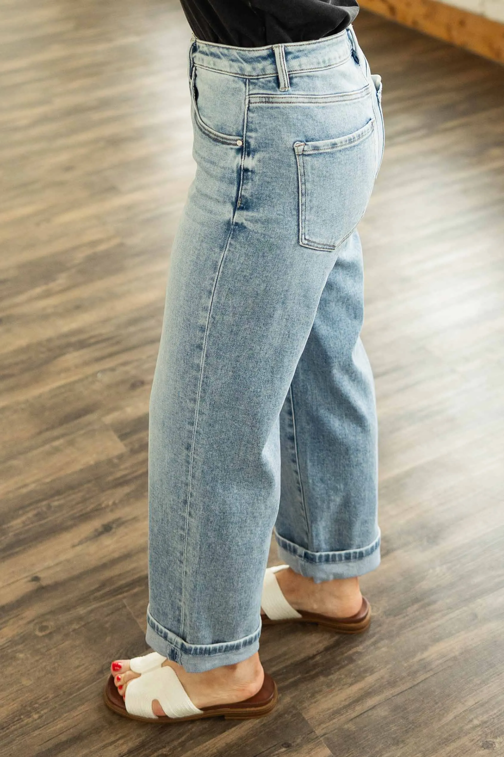 [RISEN] ARYA BARREL CUFF JEANS