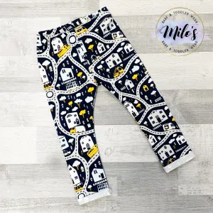 Road Map Leggings - Navy