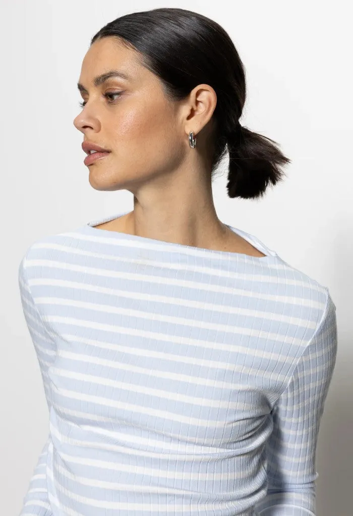 Sail Away Tee-Sky Stripe
