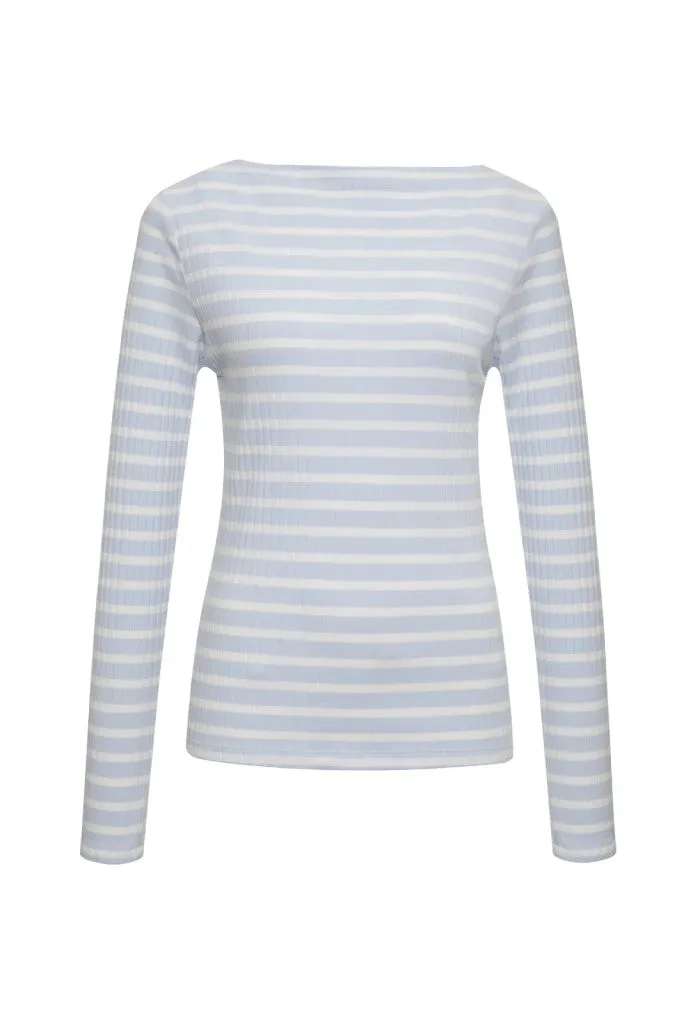 Sail Away Tee-Sky Stripe