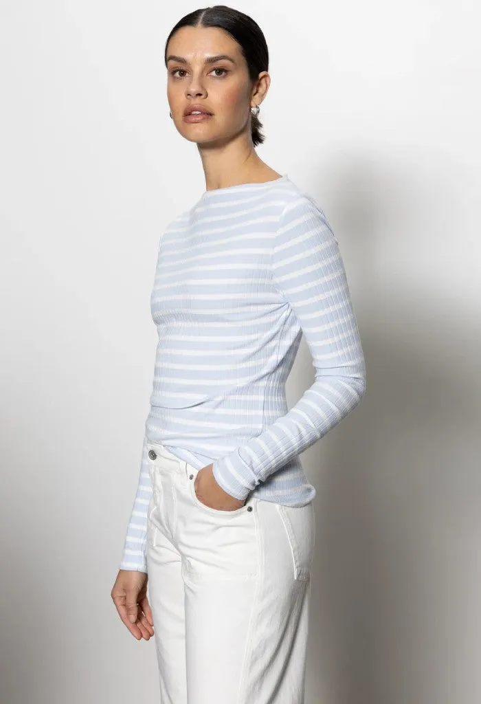 Sail Away Tee-Sky Stripe