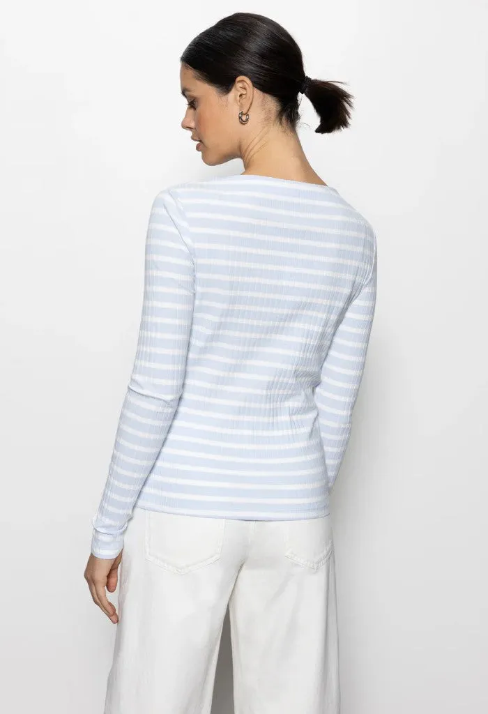 Sail Away Tee-Sky Stripe