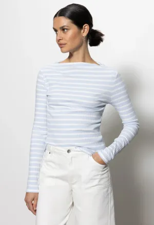 Sail Away Tee-Sky Stripe