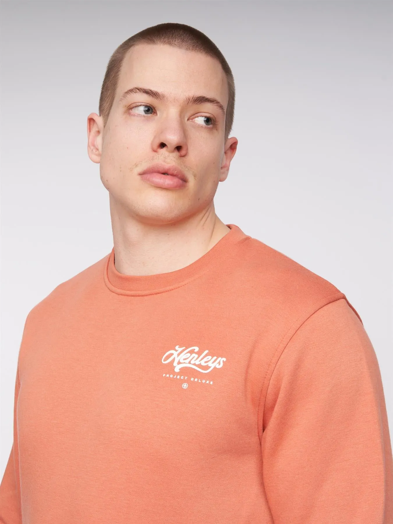 Scripthen Crew Sweat Brick Red