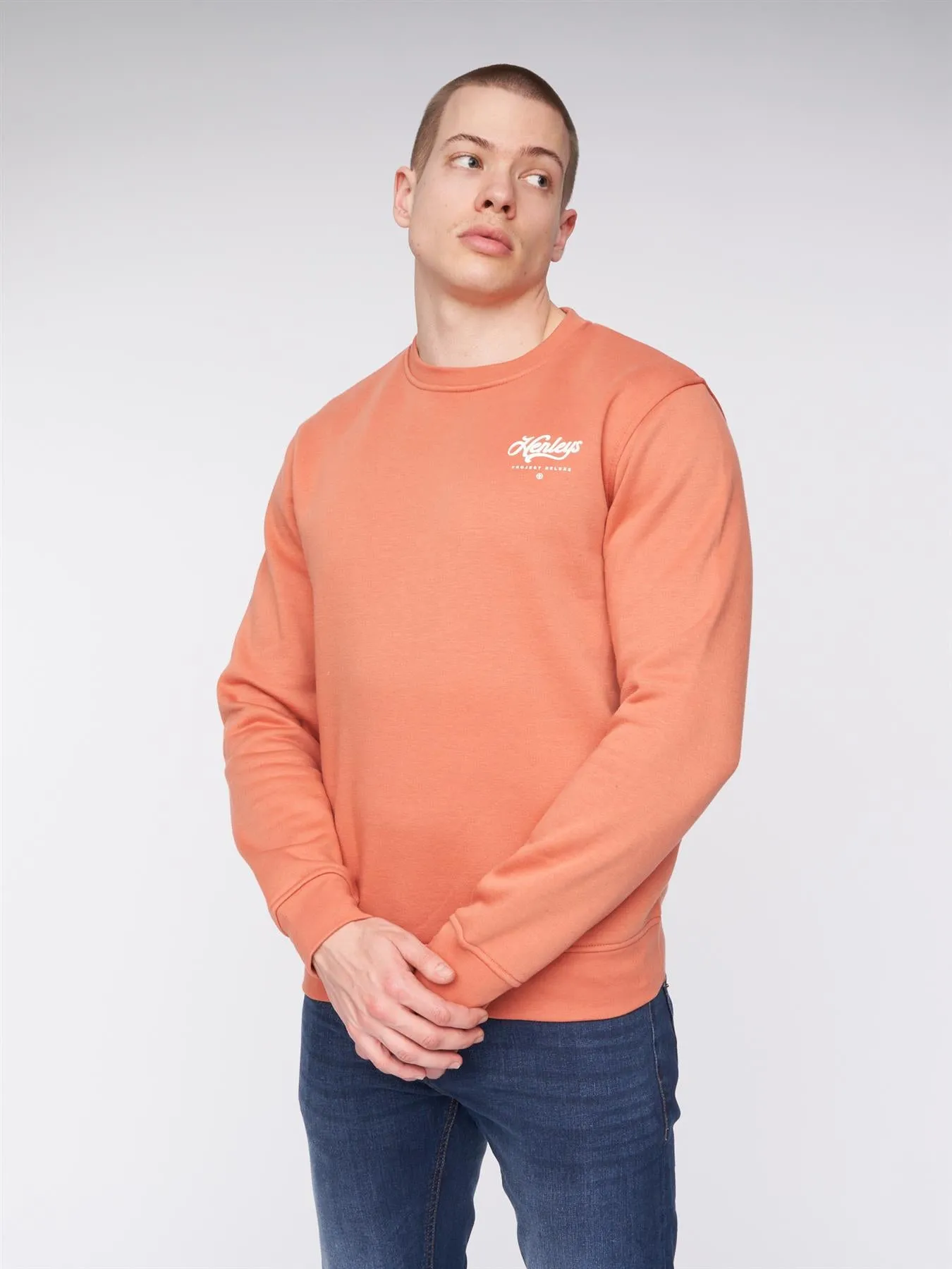 Scripthen Crew Sweat Brick Red