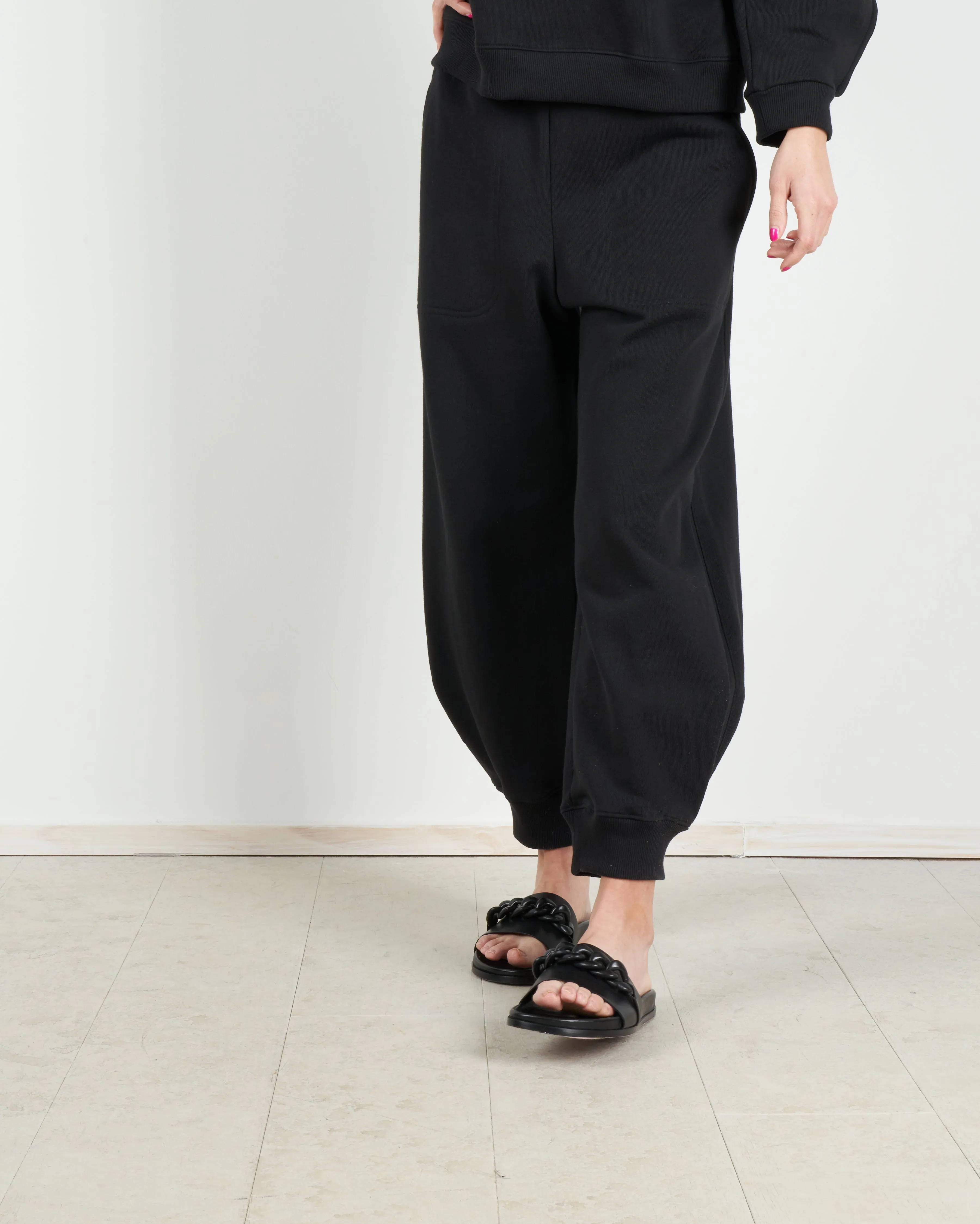 sculpted sweatpant - black
