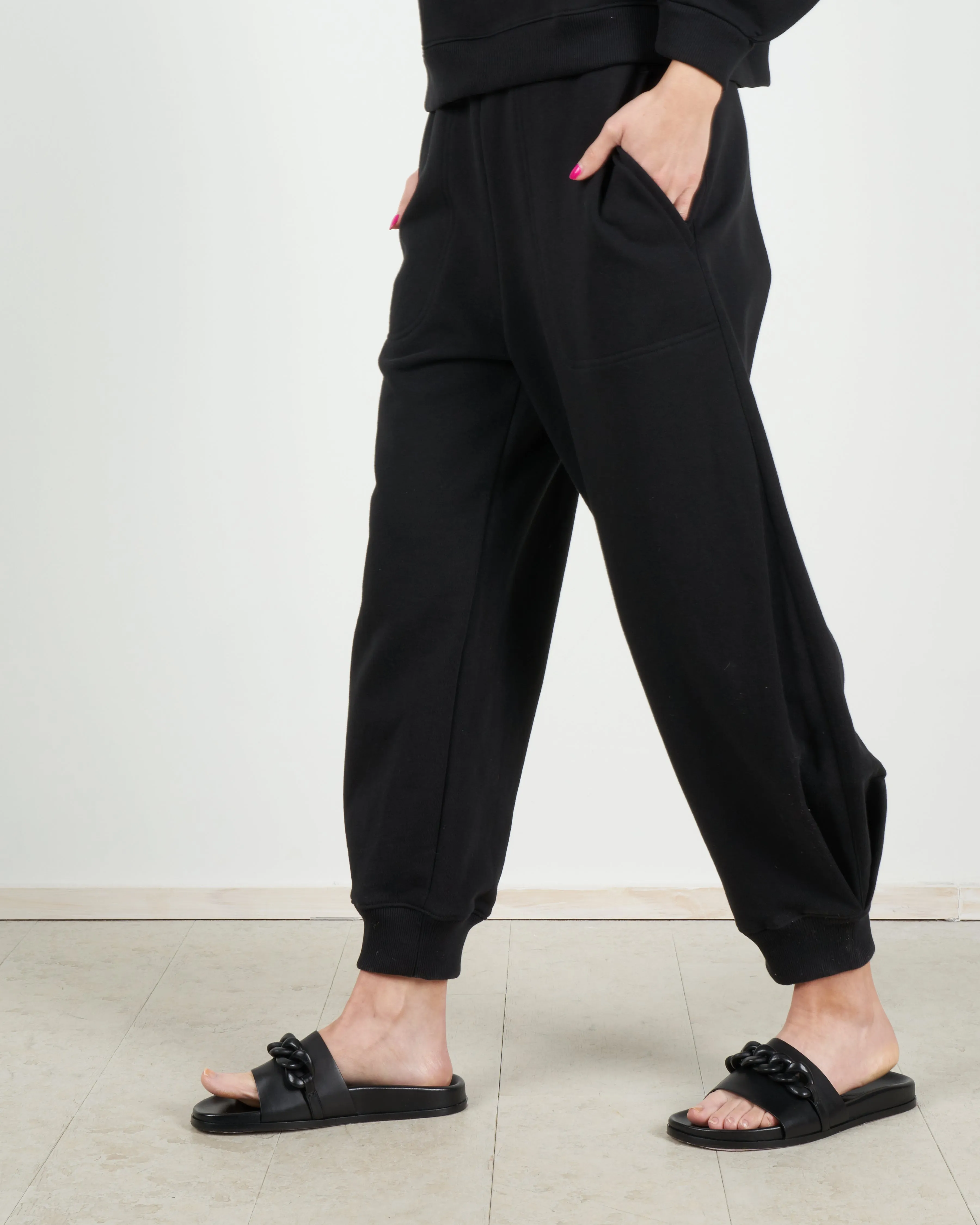 sculpted sweatpant - black