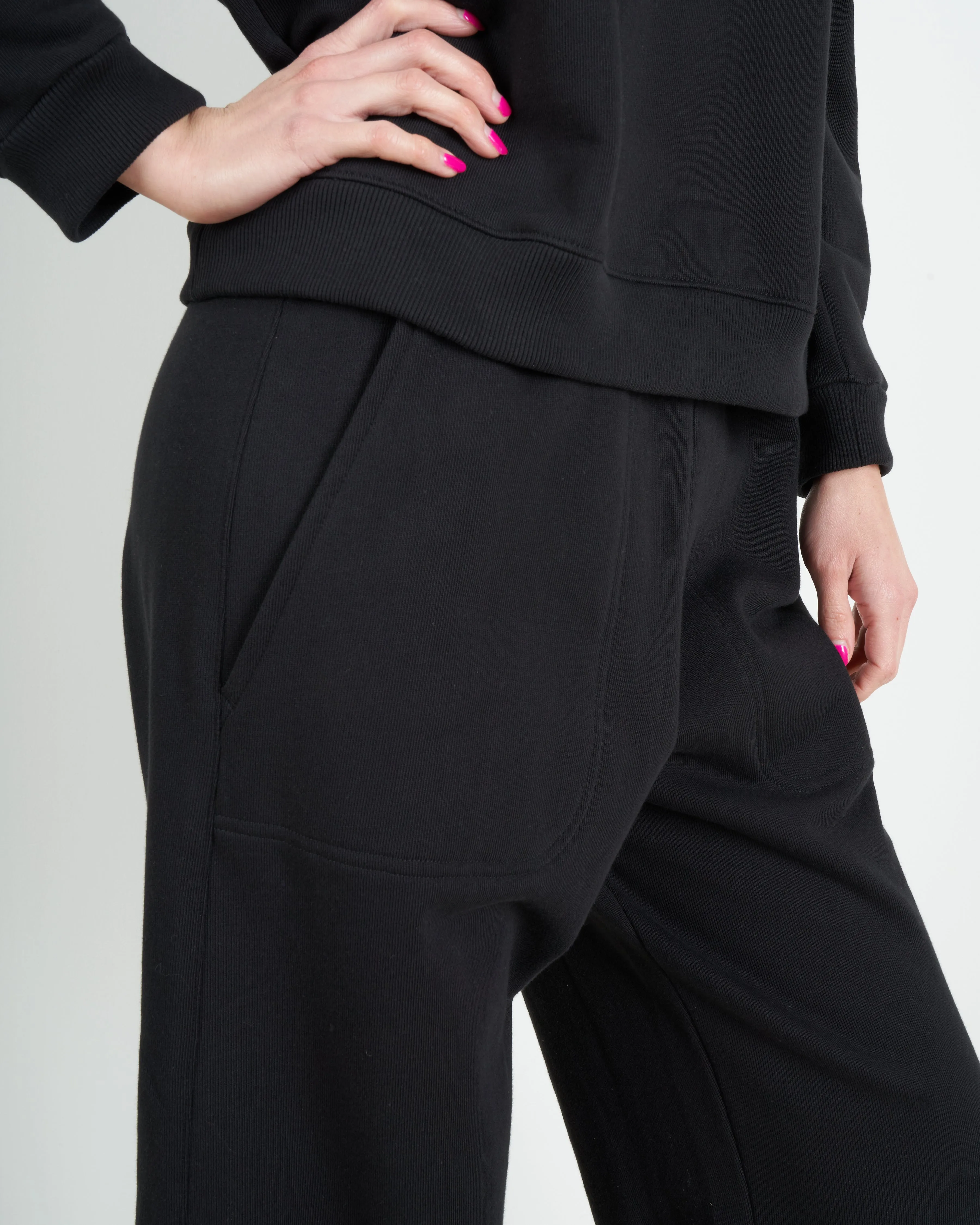 sculpted sweatpant - black