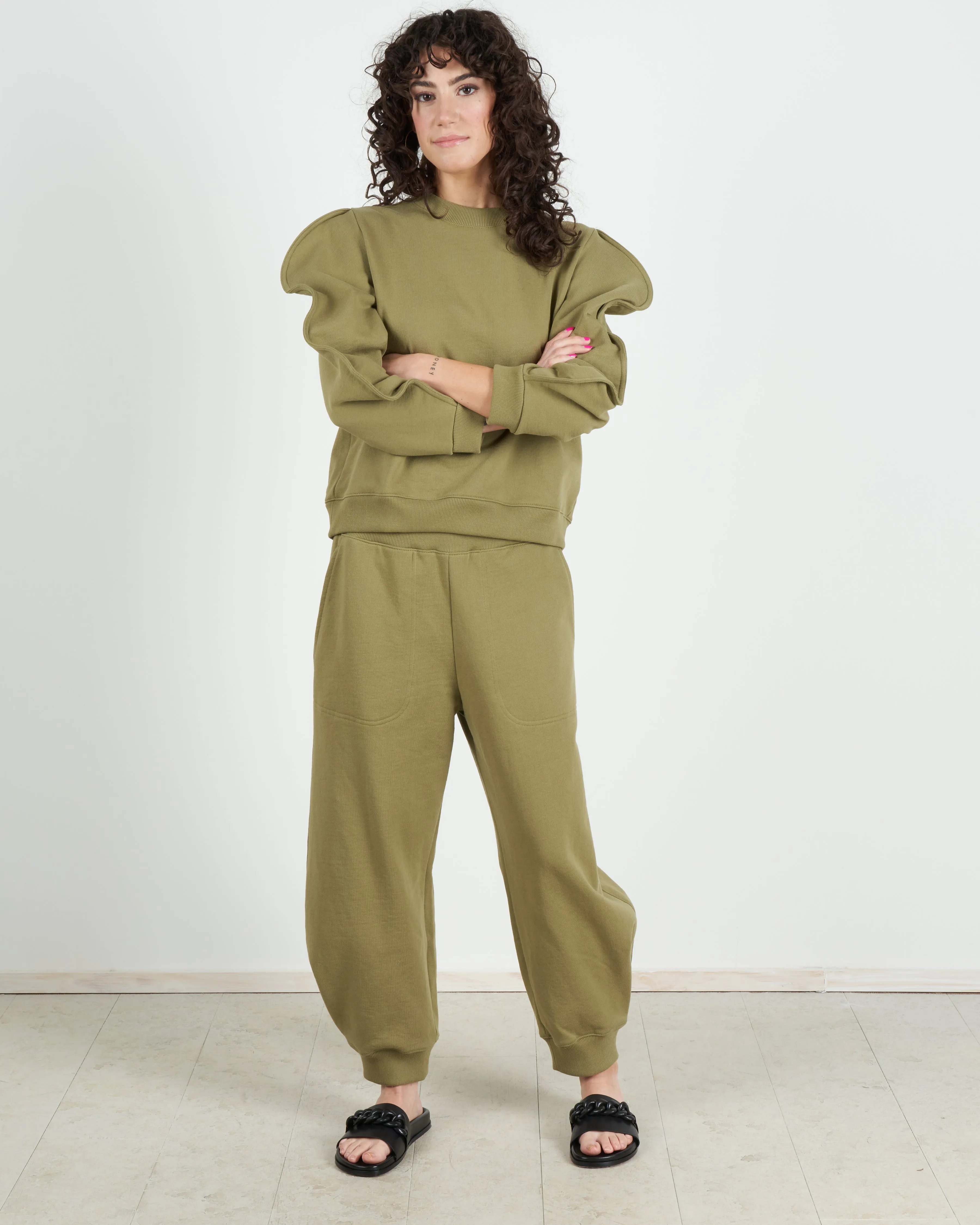 sculpted sweatpant - moss