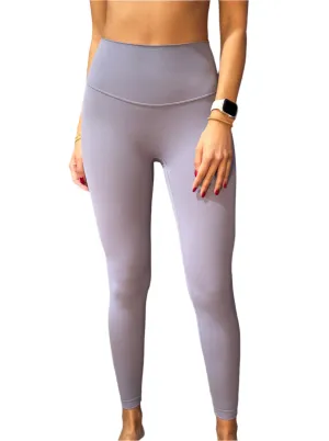 Seamless Front Basic Leggings - Purple Quartz