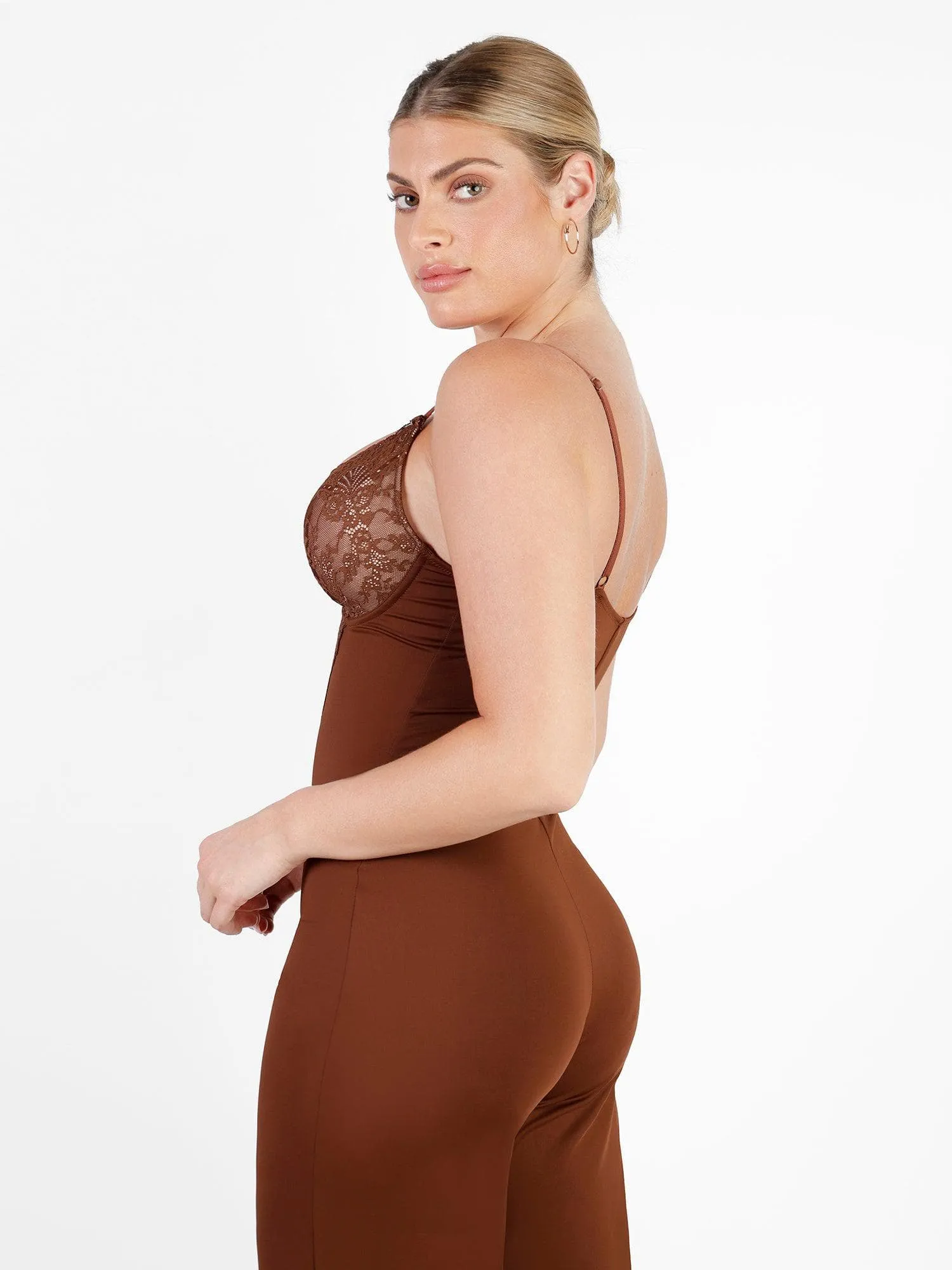 Shapewear Lace Deep V-Neck Sculpting Jumpsuit