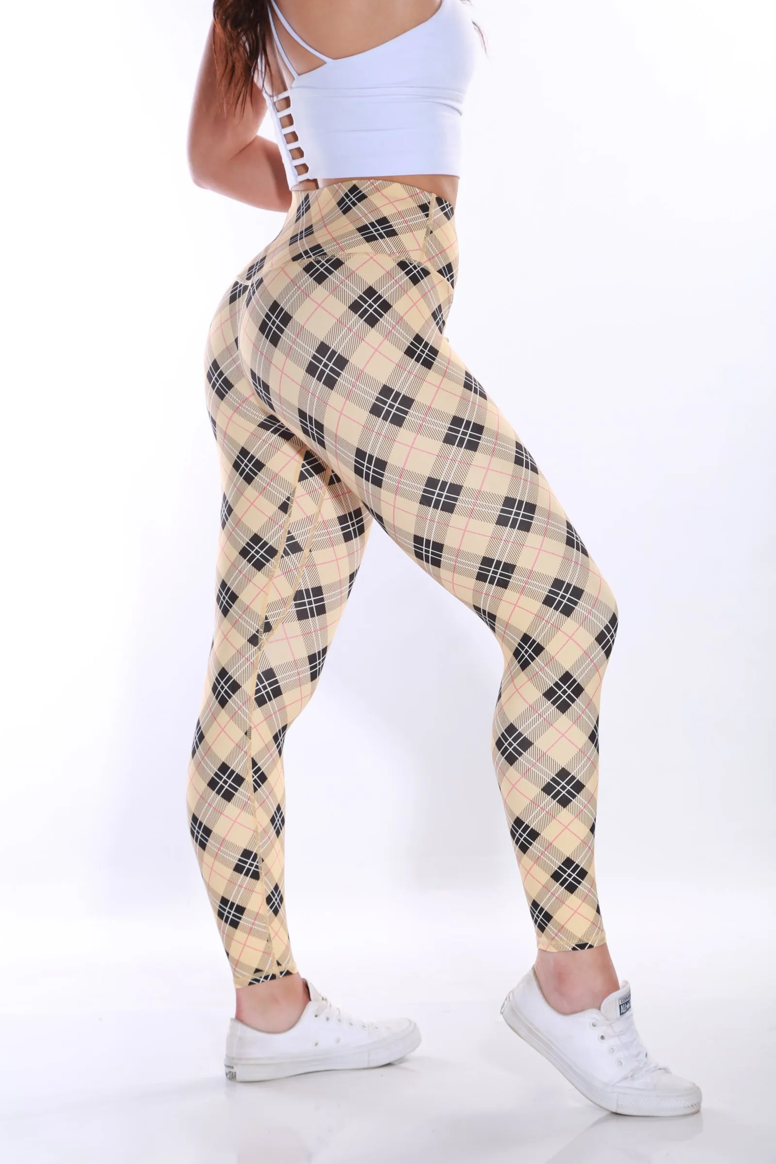 Shapewear TNG Expression leggings - yellow Argyle