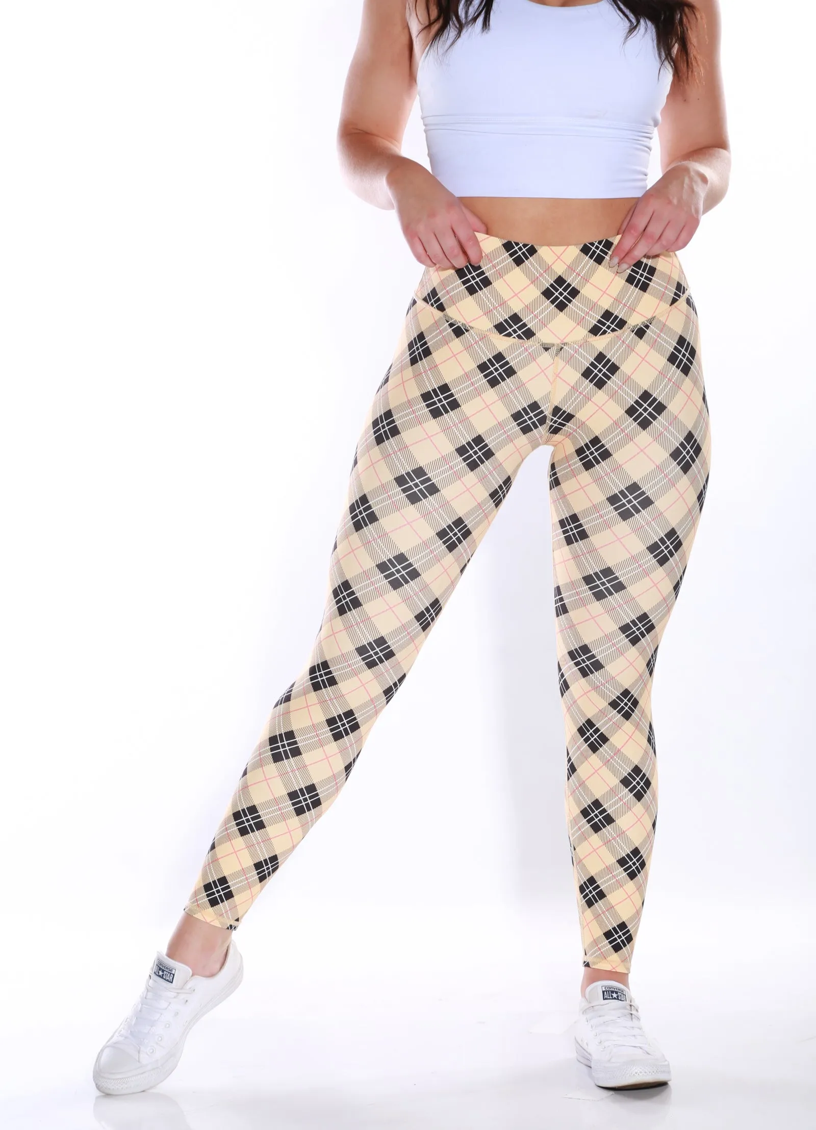 Shapewear TNG Expression leggings - yellow Argyle
