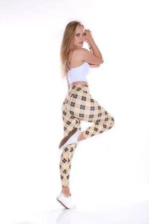 Shapewear TNG Expression leggings - yellow Argyle