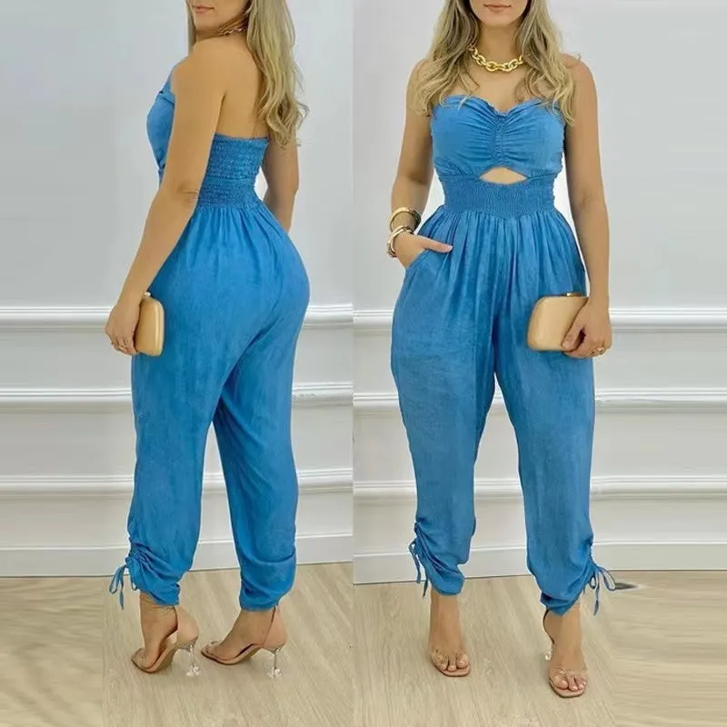 Sierra Strapless Denim Jumpsuit