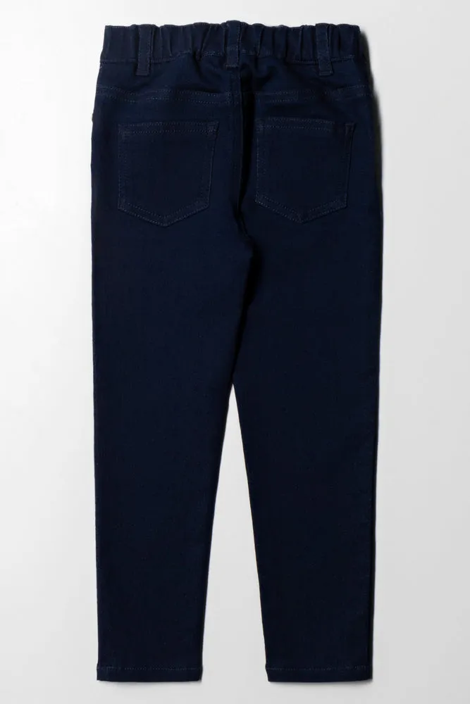 Skinny Denim Jeans Dark Blue
