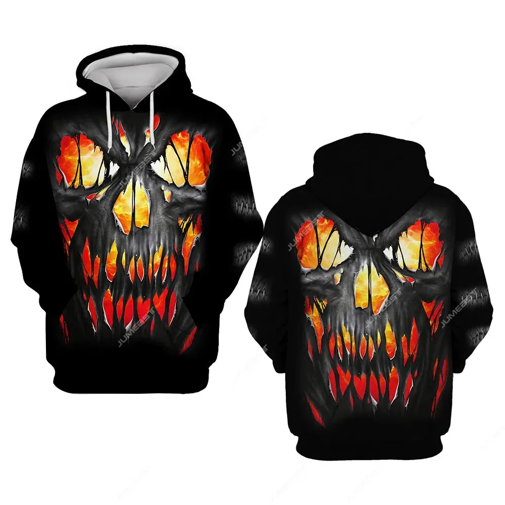 Skull 3D Print Men's Hoodie
