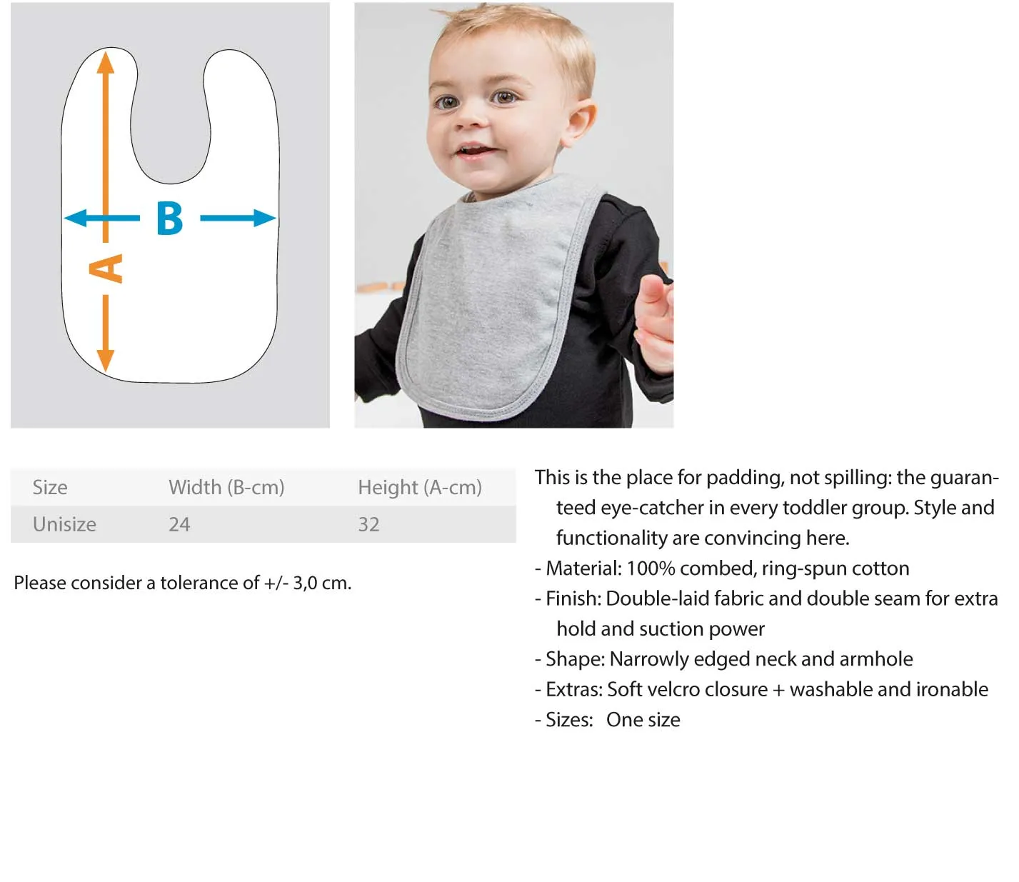 SLAUGHTER MESSIAH | "White Logo" | Black Baby Bib