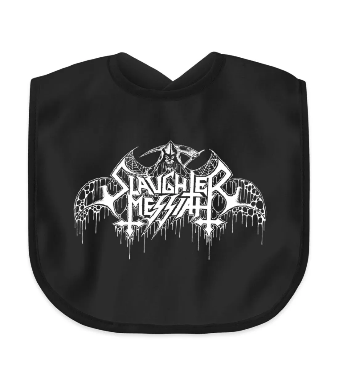 SLAUGHTER MESSIAH | "White Logo" | Black Baby Bib