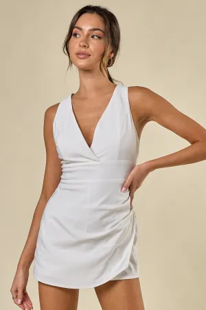 Sleeveless Cross Back Romper