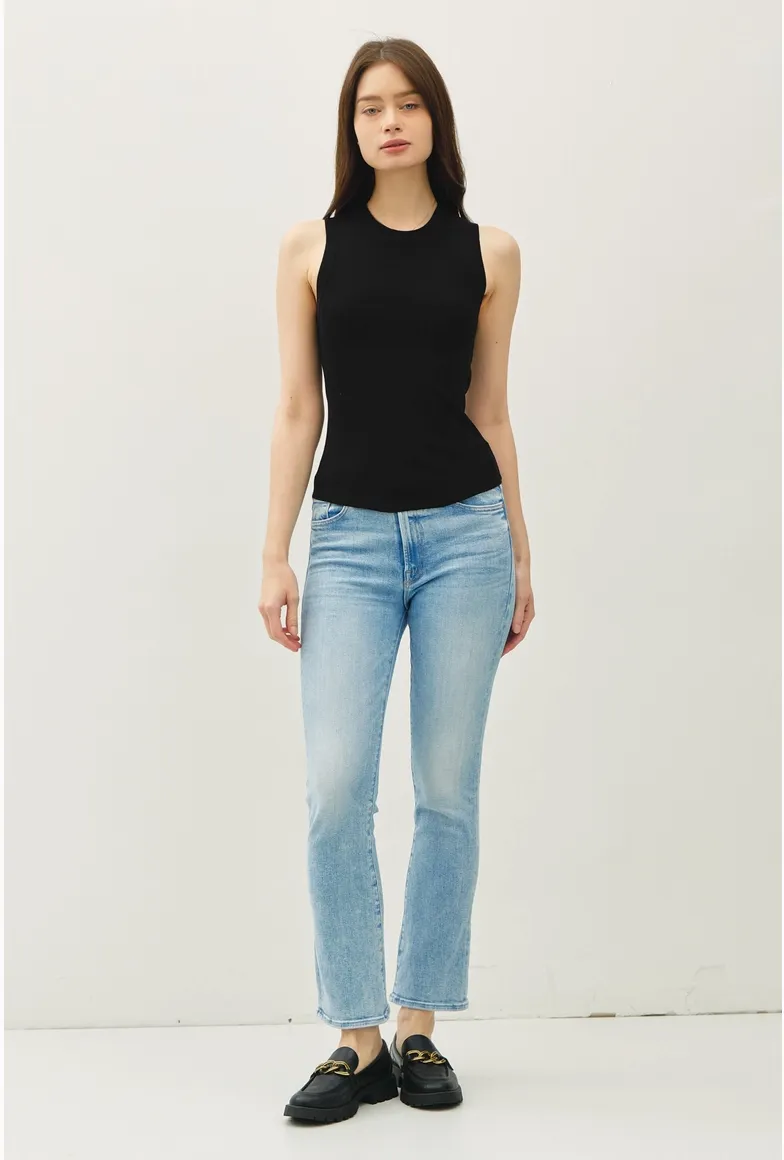 Sleeveless Ribbed Knit Tank