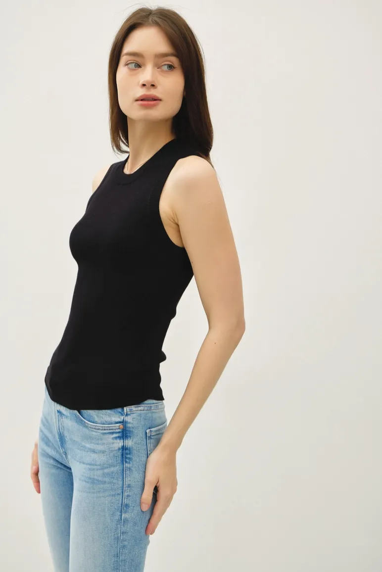 Sleeveless Ribbed Knit Tank