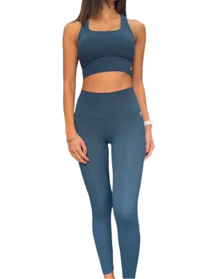 Slightly Thicker Leggings - Peacock Blue