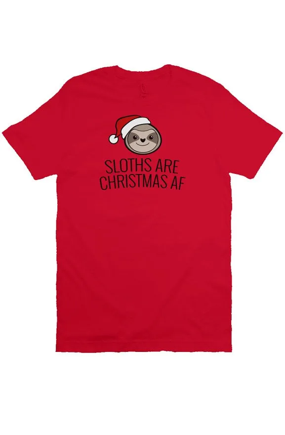 Sloths Are Christmas AF Unisex Tee