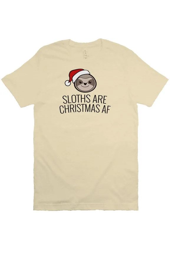 Sloths Are Christmas AF Unisex Tee