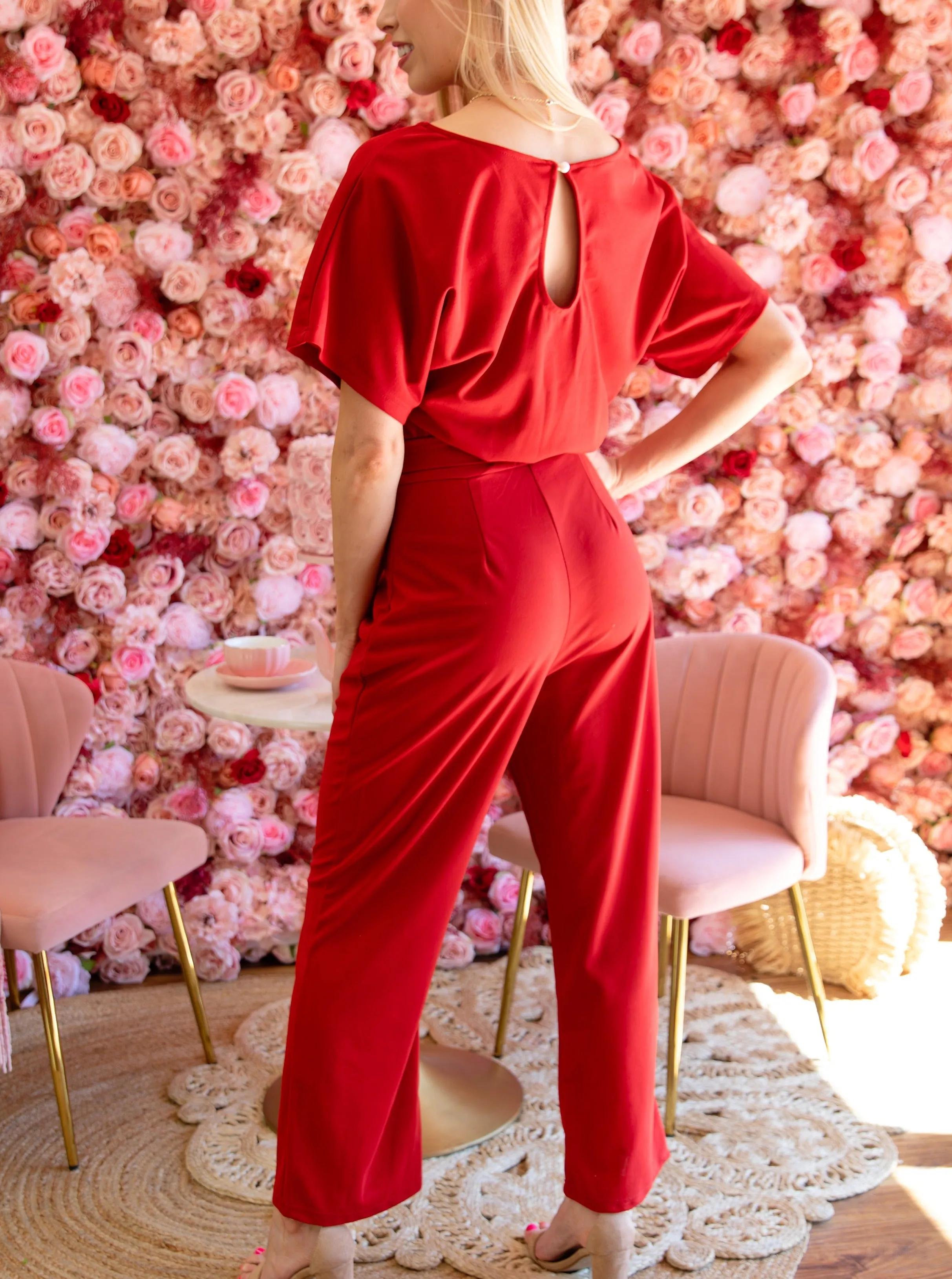 So Glam Belted Jumpsuit