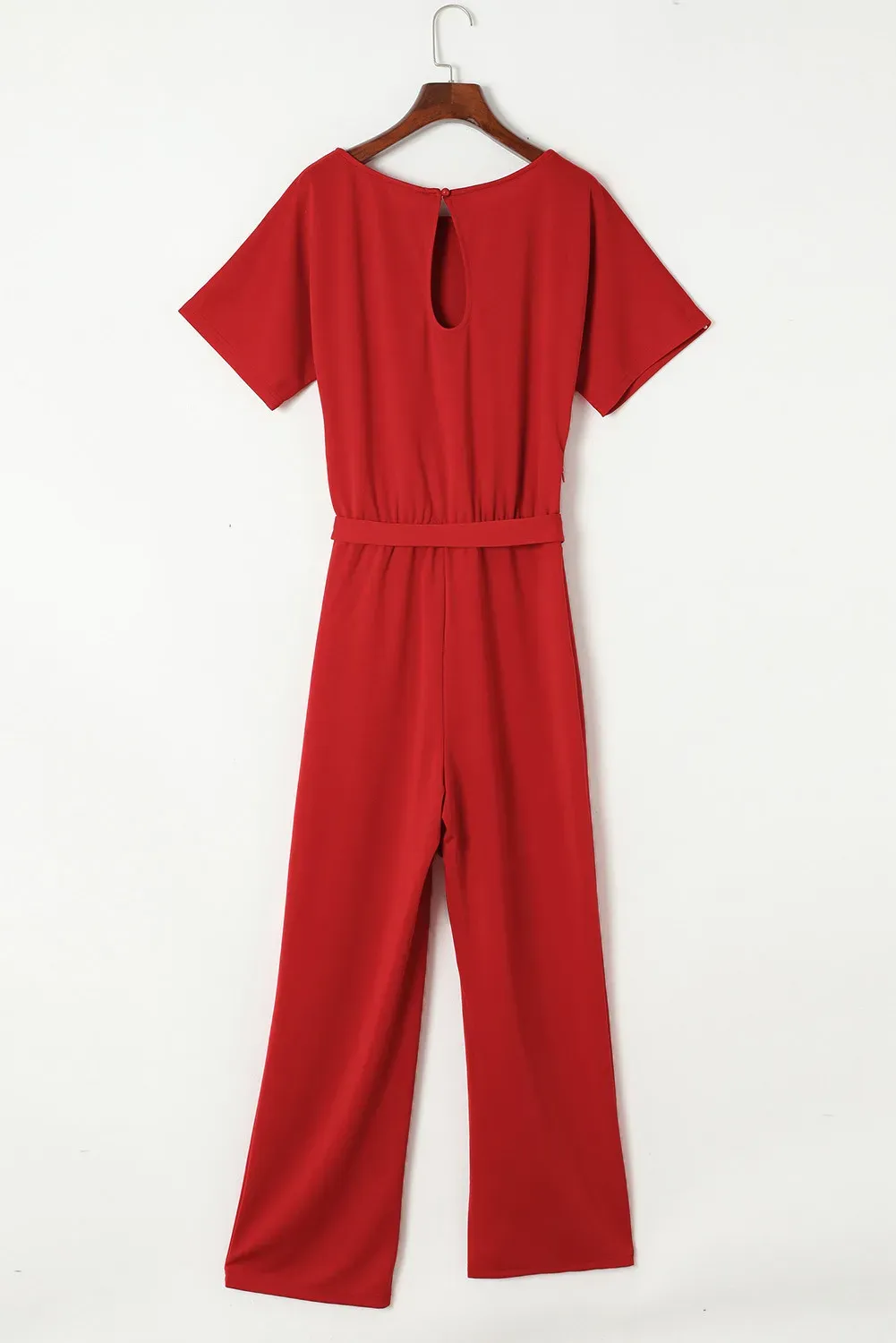 So Glam Belted Jumpsuit