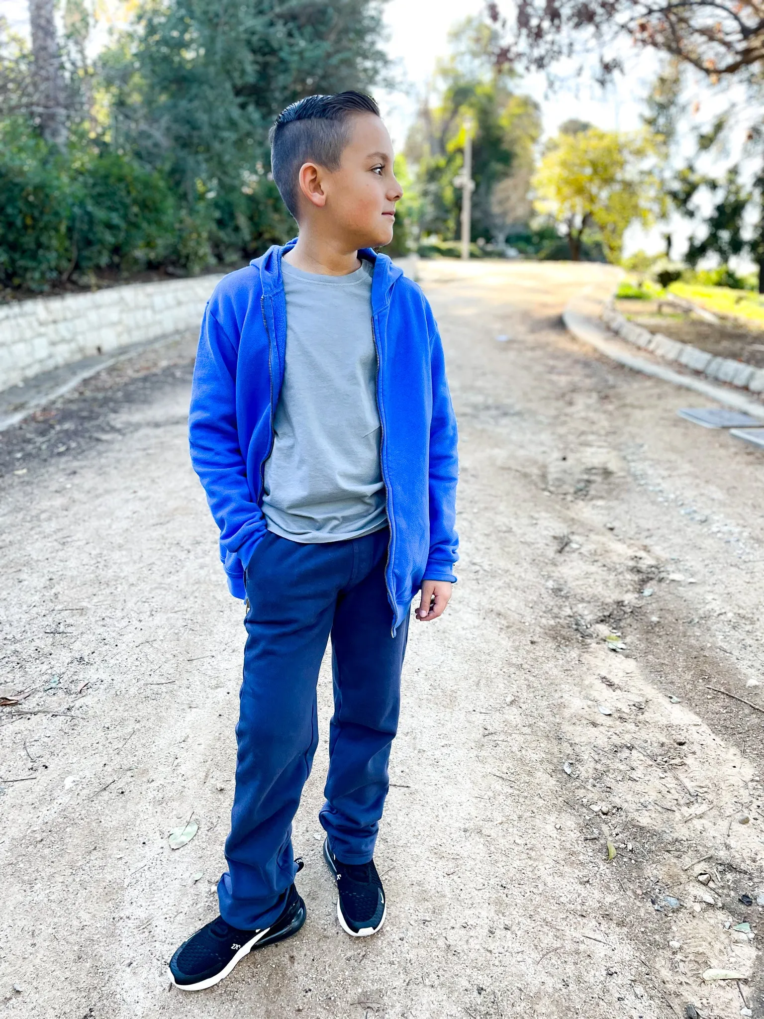 Soft & Cozy 100% Cotton Fleece Zip Hoodie with Inner Pockets | Purple